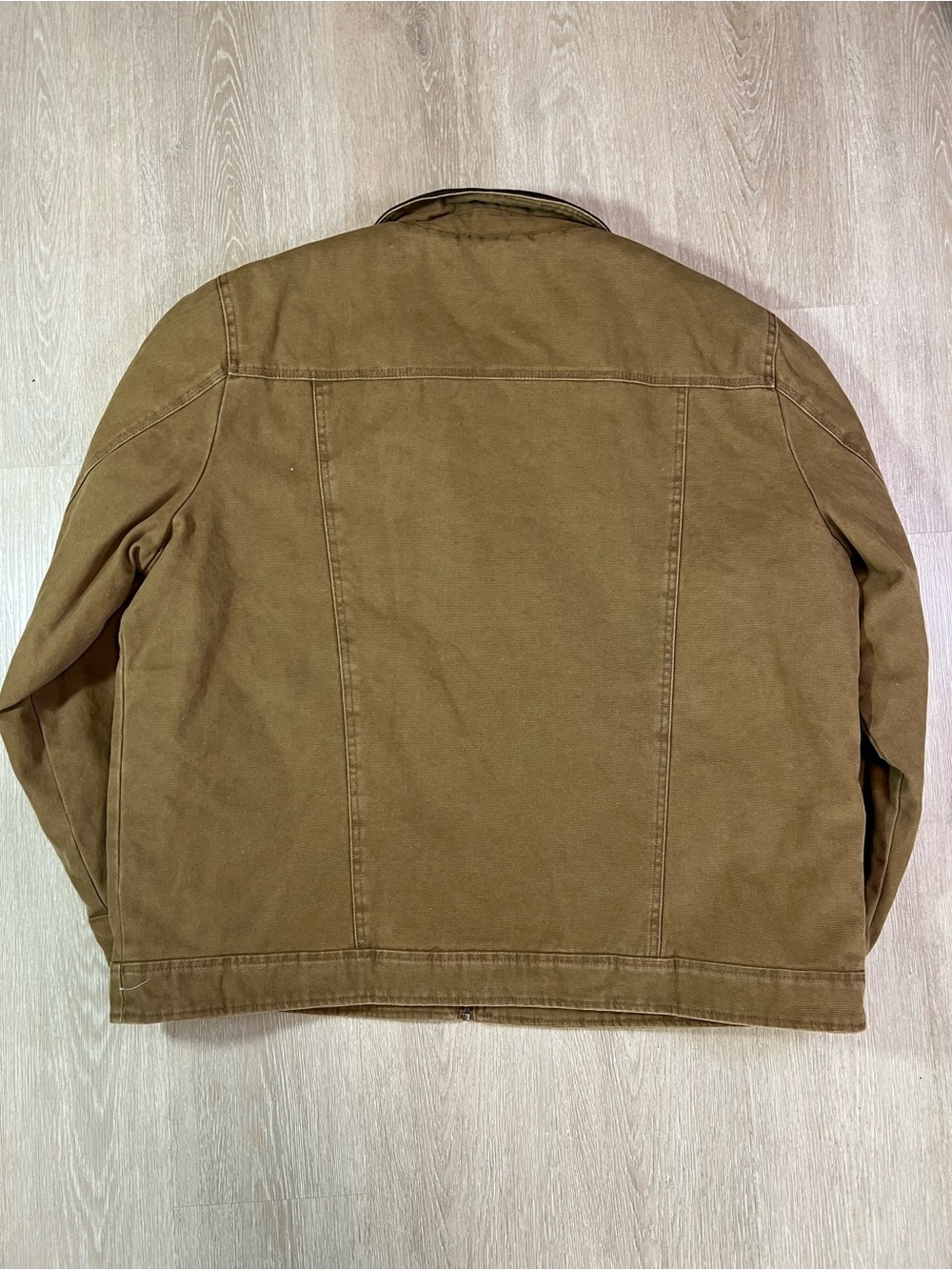 Levi's Tan Canvas Zip Jacket with Corduroy Collar - Picture 5 of 5